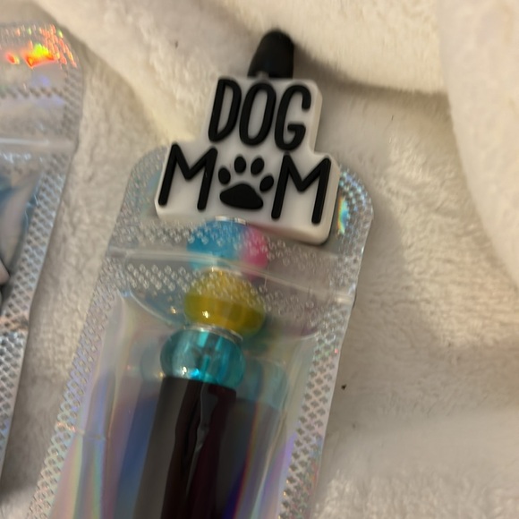 Homemade bead ink  pens  with dog 🐶 different sayings on them $6 for each one - Picture 6 of 9